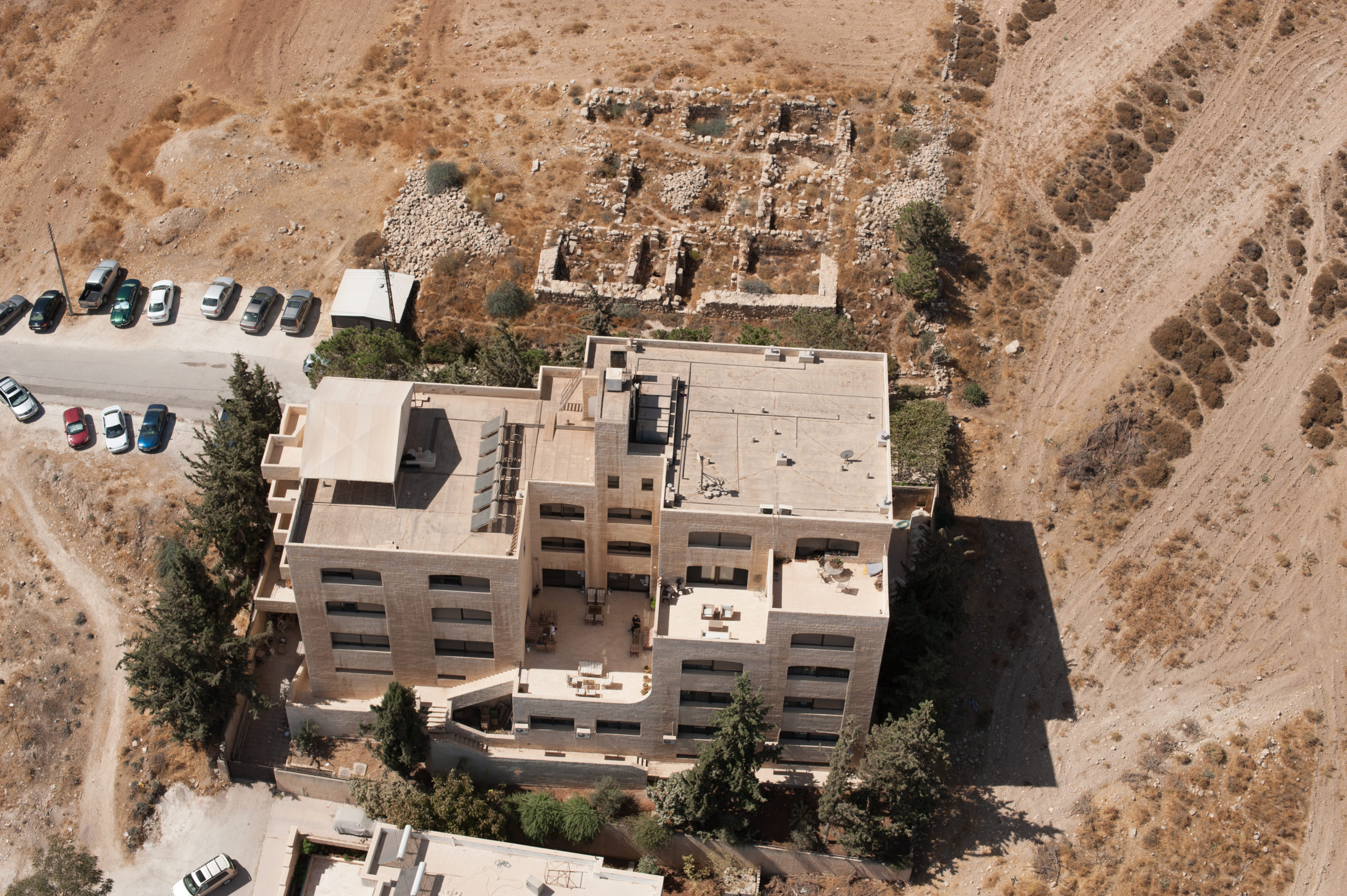 Aerial View of ACOR from Helicopter (October 2015) Source: Aerial Photographic Archive for Archaeology in the Middle East (Photographer: Rebecca Banks) (APAAME_20151001_RHB-0525). See www.apaame.org