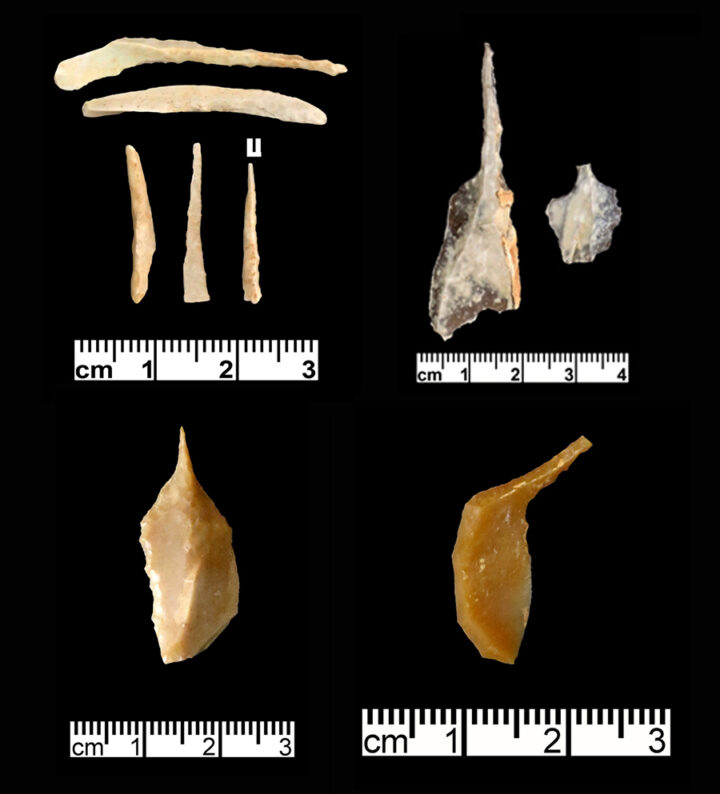 Various drills recovered from the excavations. (Photo by Gary Rollefson.)