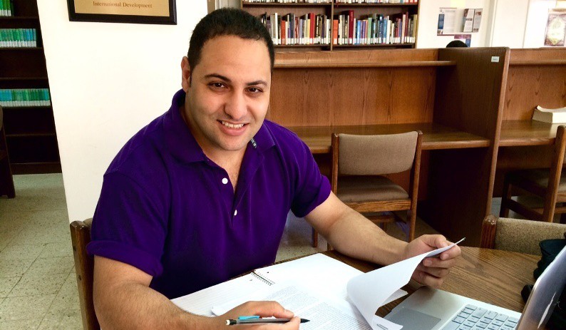 ACOR Fellow Tareq Ramadan in the ACOR library in June 2015. Photo by Leen al-Zu'bi.