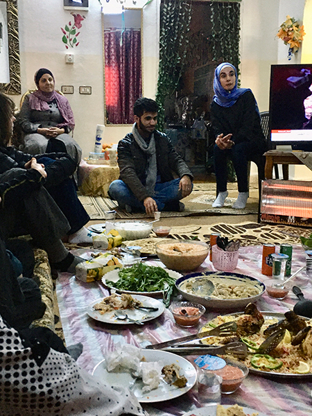 Meal shared through Hand by Hand, Umm al-Jimal, January 2020